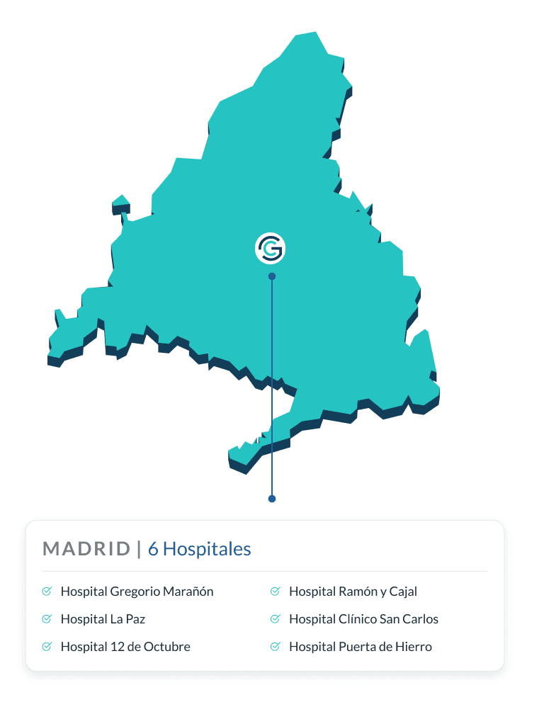 Hospitales conectados en la Comunidad de Madrid a través del proyecto SERMAS — 6 hospitales